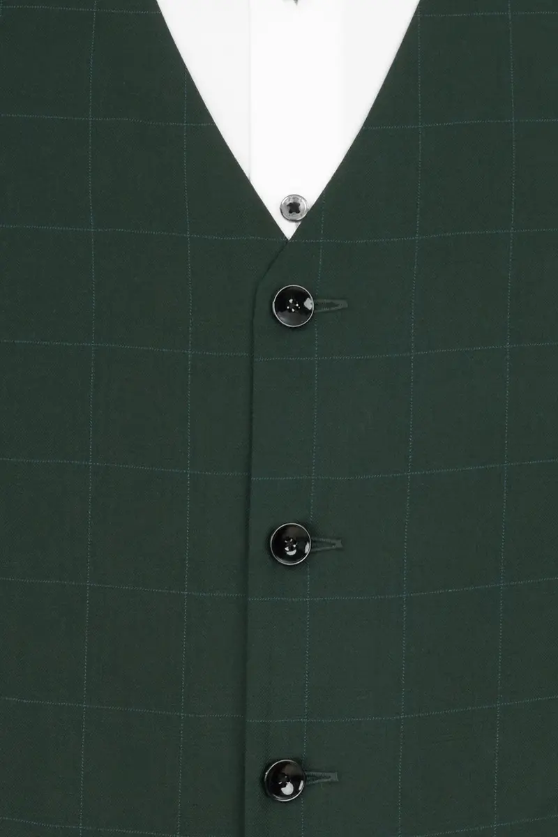 Gunmetal Green Subtle Windowpane Tuxedo Suit 15