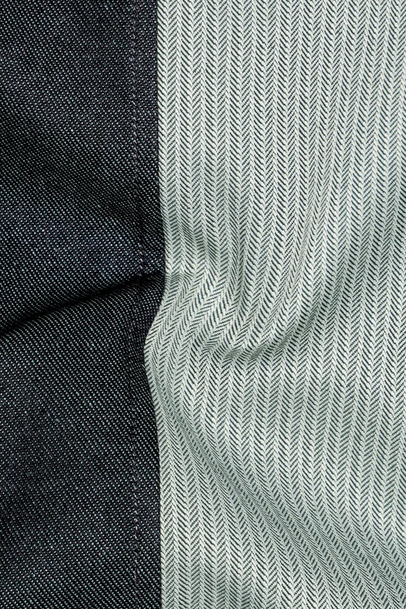 Gunmetal With Edgewater Green Twill Premium Cotton Designer Shirt 3