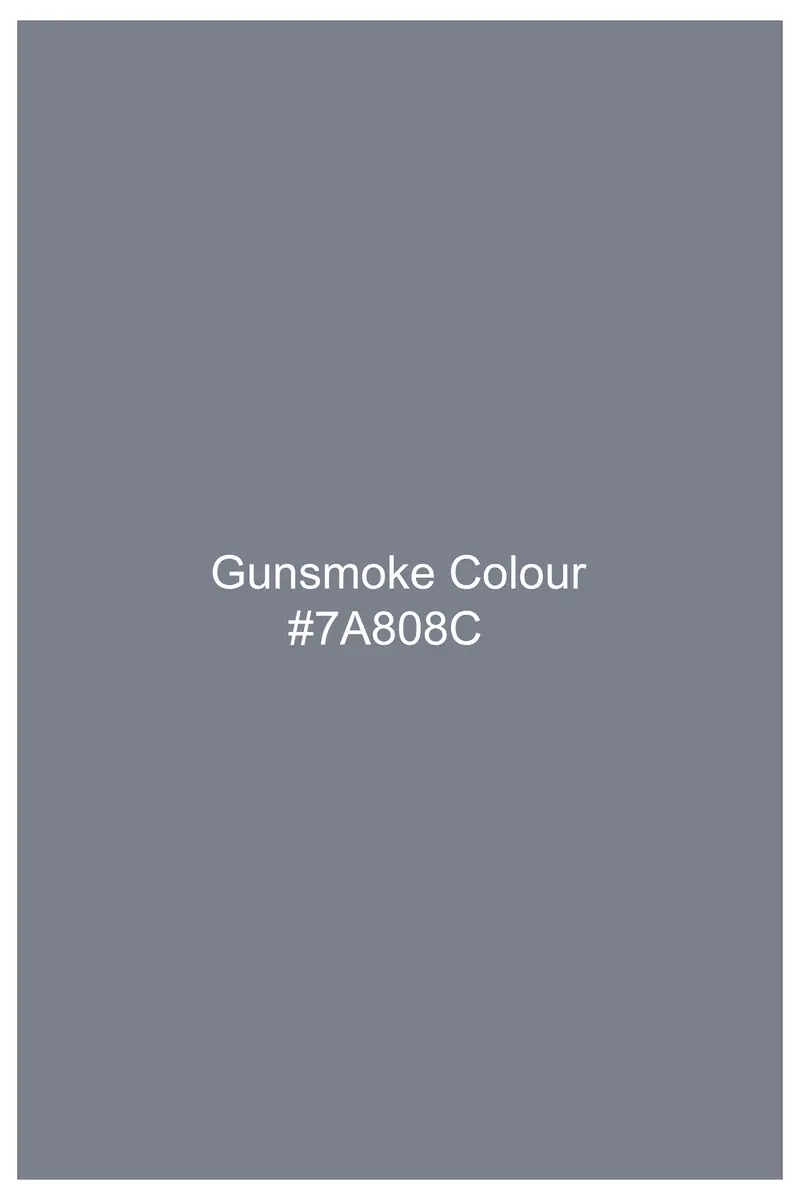 Gunsmoke Gray Dobby Textured Premium Giza Cotton Shirt 7