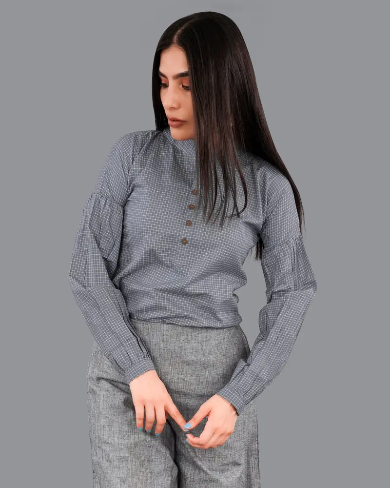 Gunsmoke Gray Printed Premium Cotton Top 5