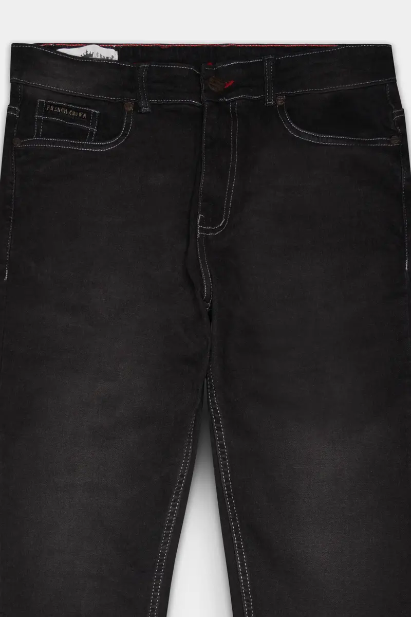 Haiti Black Rinse Wash Stretchable Denim 4