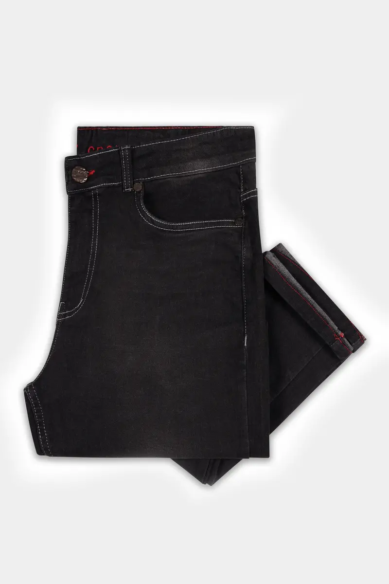 Haiti Black Rinse Wash Stretchable Denim 5