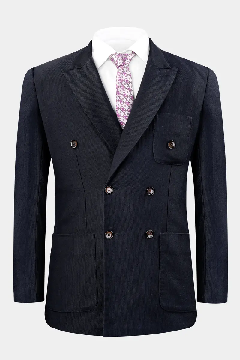 Haiti Blue Premium Cotton Corduroy Sports Blazer 2