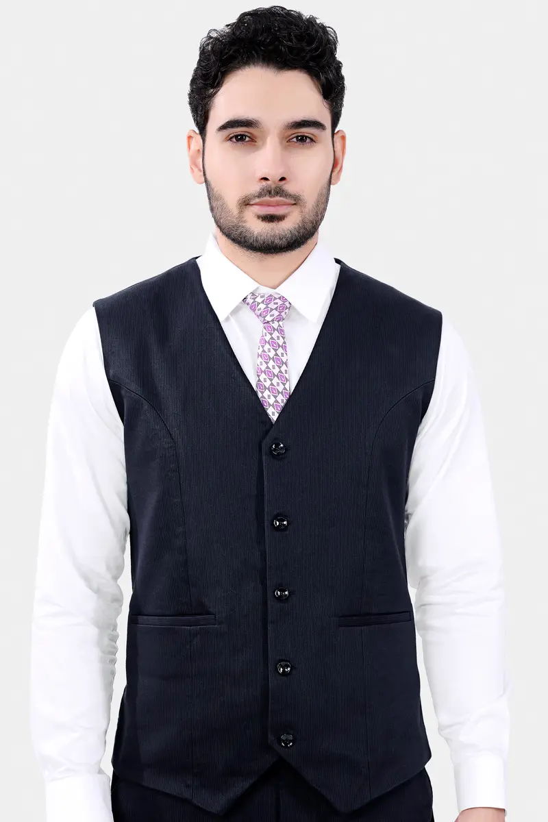 Haiti Blue Premium Cotton Corduroy Sports Waistcoat 2