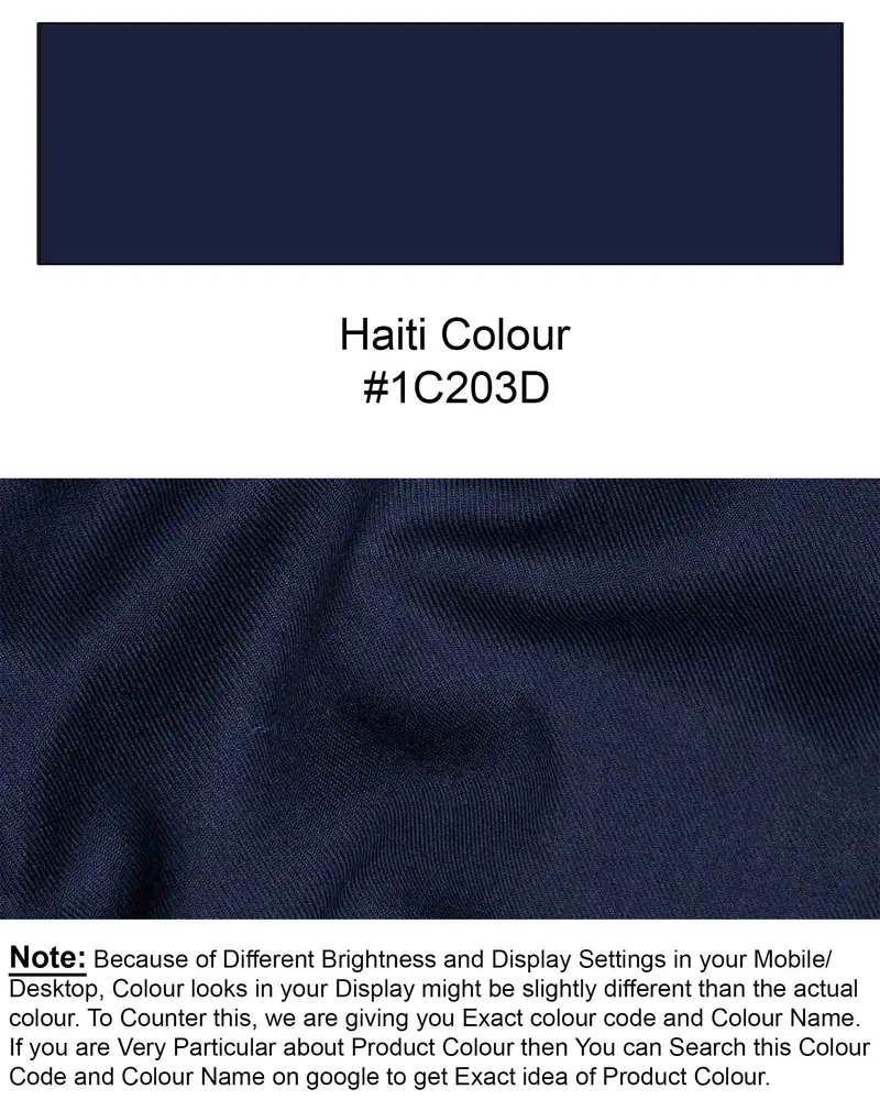 Haiti Blue Premium Tencel Kurta Shirt 9