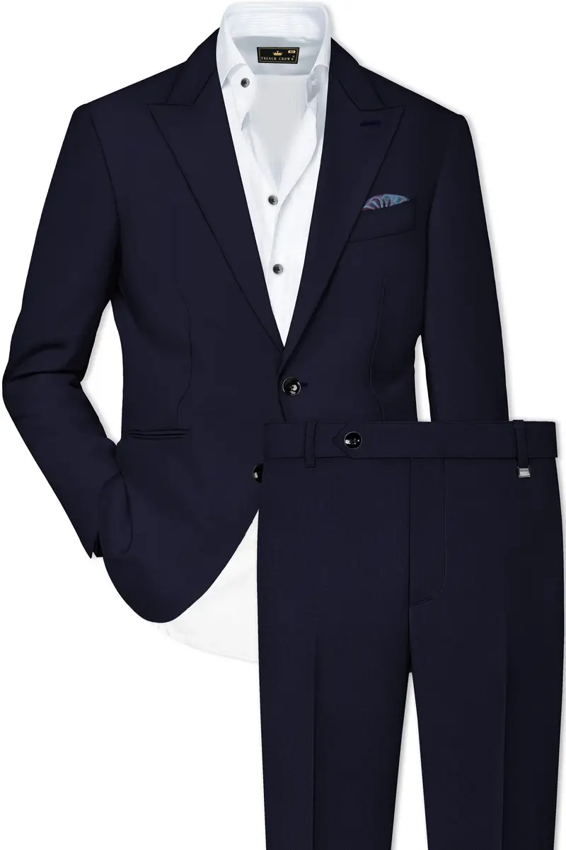 Haiti Blue Single Breasted Suit 2