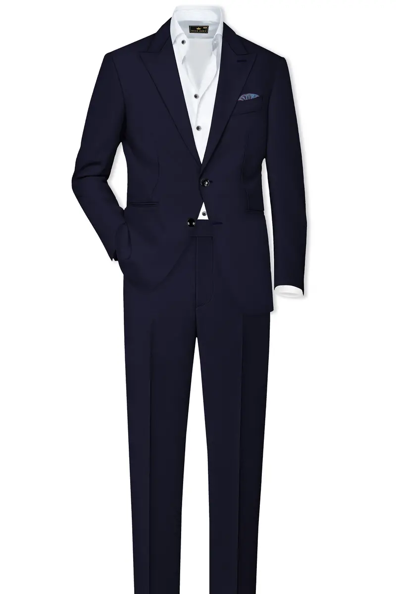 Haiti Blue Single Breasted Suit 4