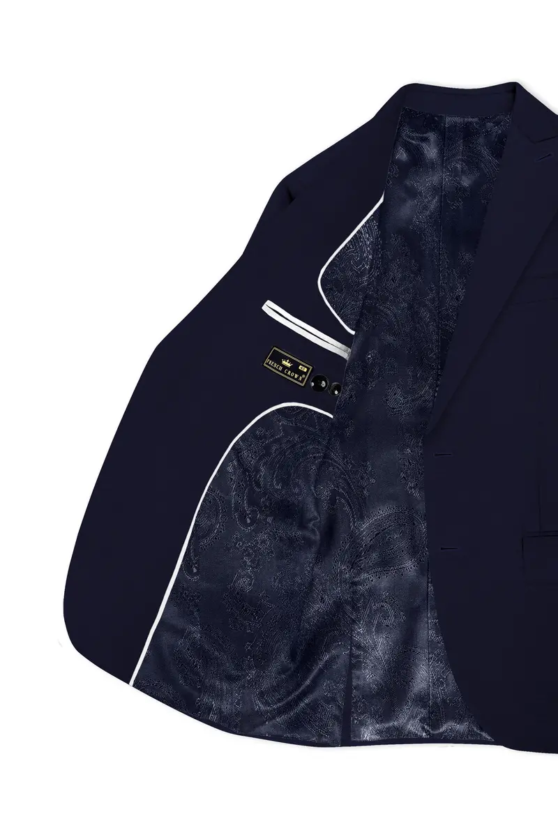 Haiti Blue Single Breasted Suit 6