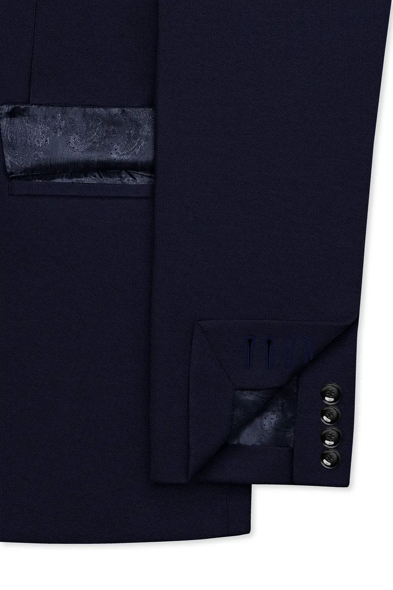 Haiti Blue Single Breasted Suit 7