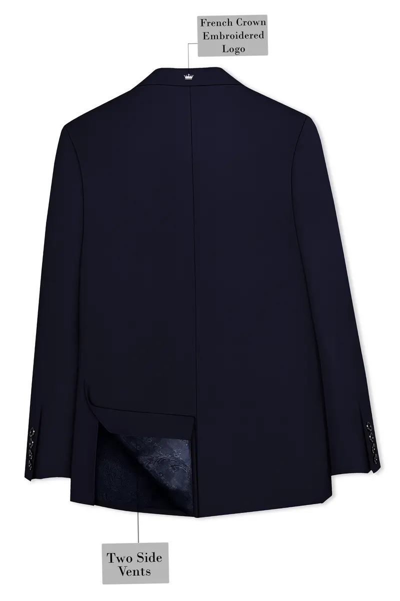 Haiti Blue Single Breasted Suit 9