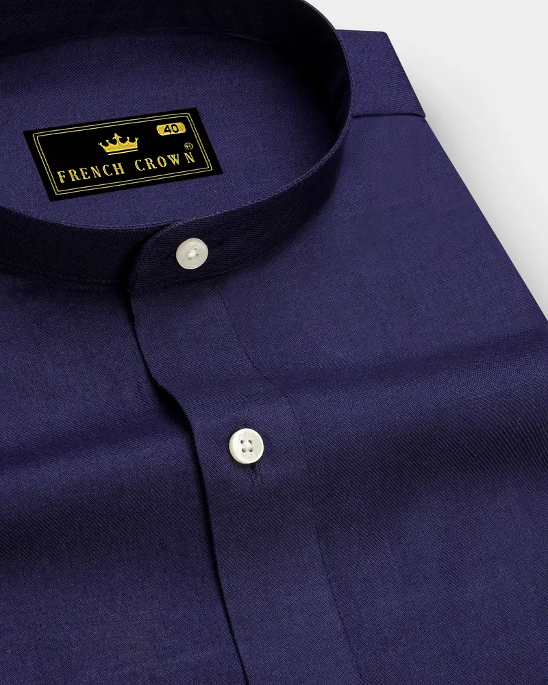 Haiti Blue Twill Premium Cotton Shirt 1