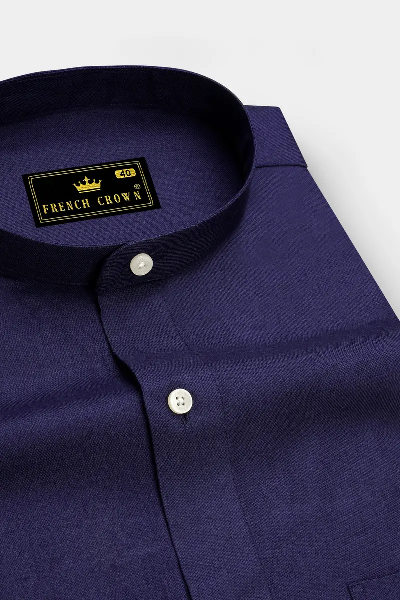 Haiti Blue Twill Premium Cotton Shirt 2
