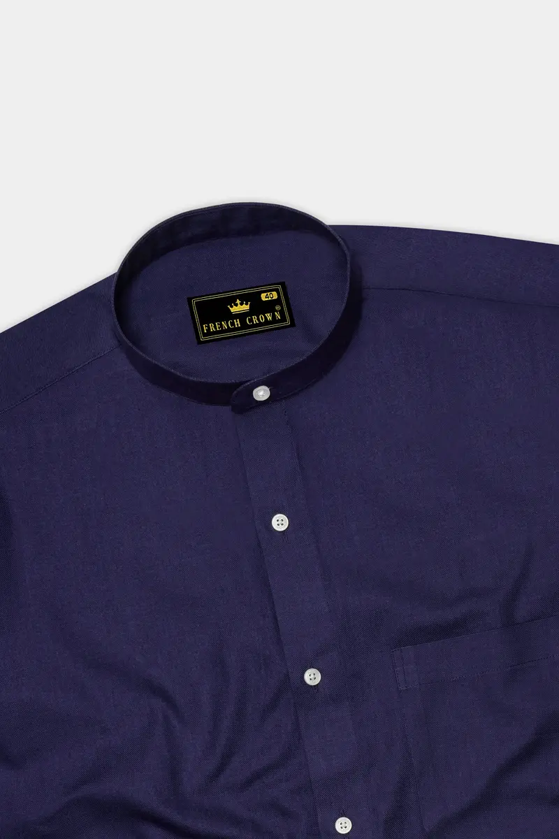 Haiti Blue Twill Premium Cotton Shirt 5