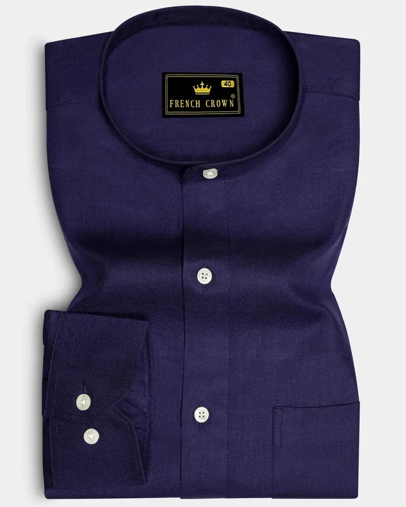 Haiti Blue Twill Premium Cotton Shirt 6