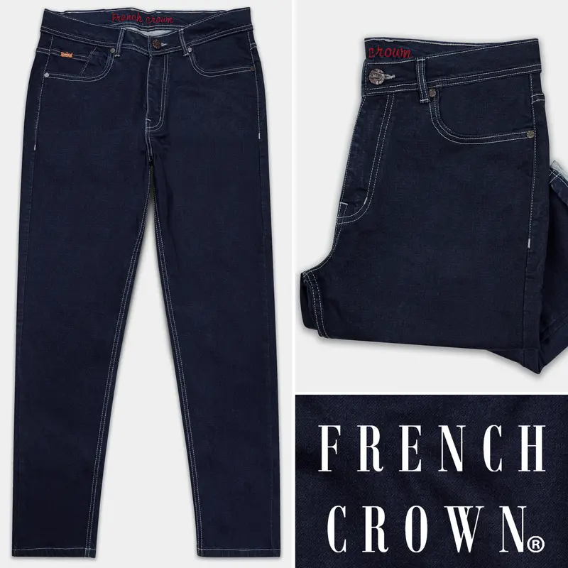 Haiti Dark Blue Rinse Wash Stretchable Denim 1