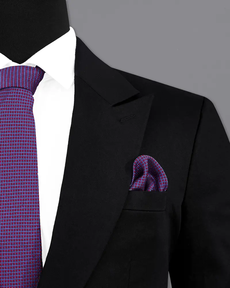 Half-Black And Half Jazzberry Pink Checkered Single-Breasted Premium Cotton Designer Blazer 6