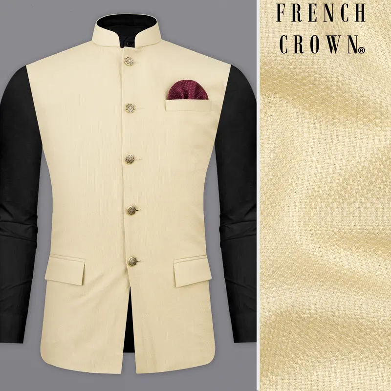 Hampton Beige Premium Cotton Nehru Jacket 1