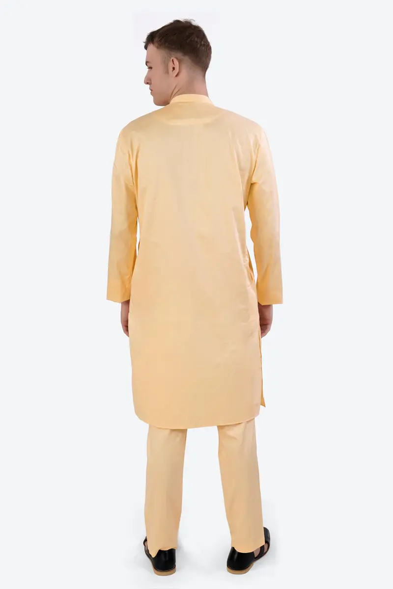 Hampton Beige Subtle Sheen Super Soft Premium Cotton Kurta 9