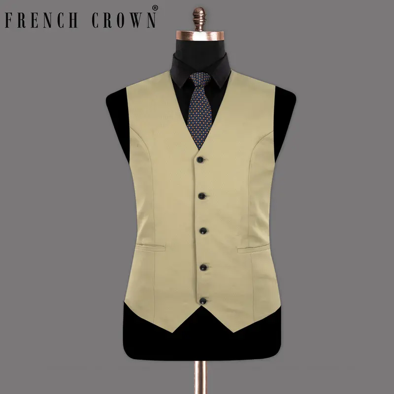 Hampton Cream Premium Cotton Waistcoat 1