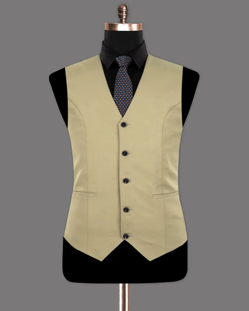 Hampton Cream Premium Cotton Waistcoat 2