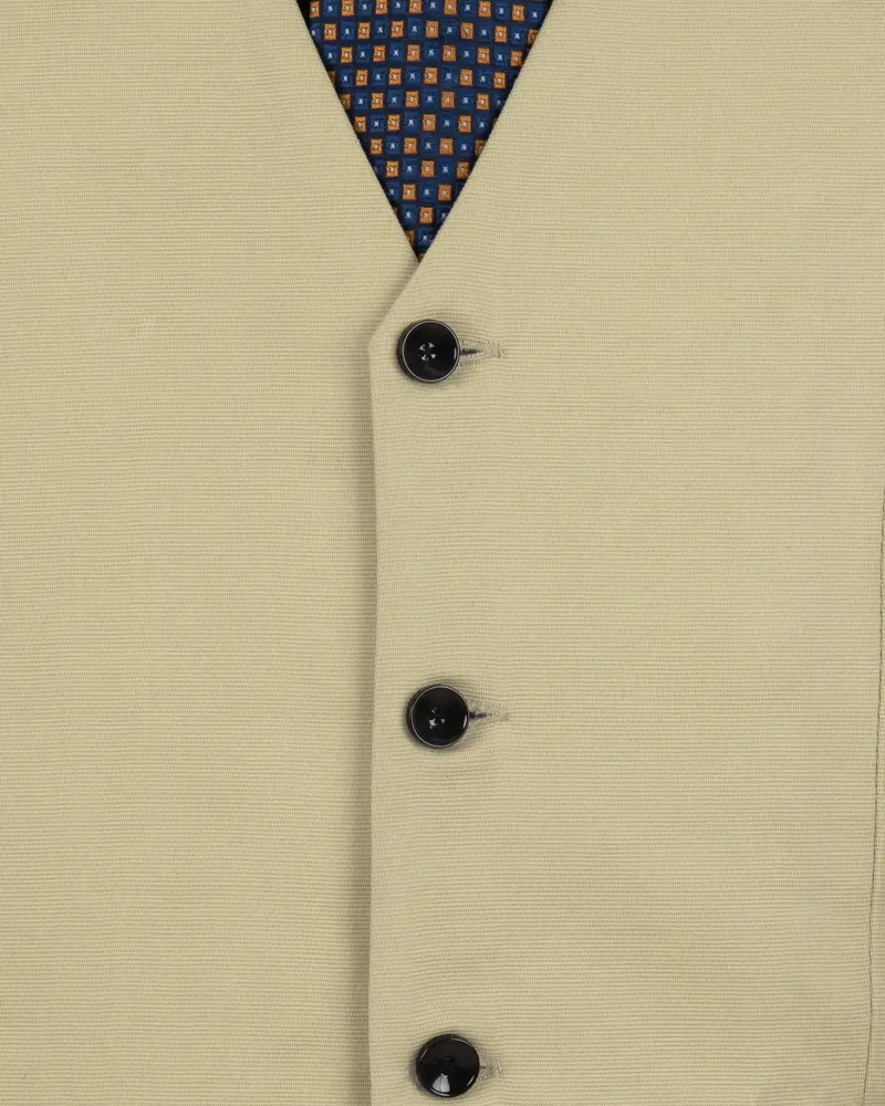 Hampton Cream Premium Cotton Waistcoat 5