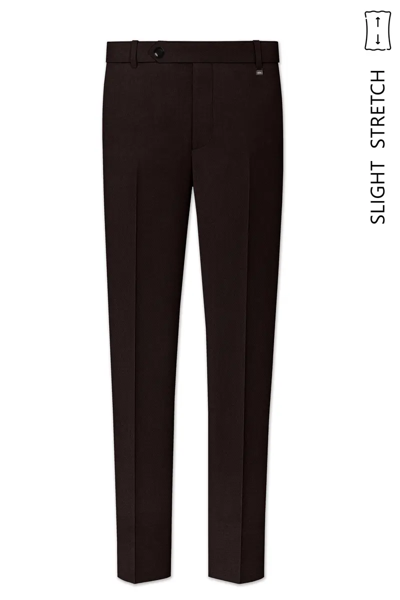 Hampton-Gondola Brown Diamond Textured Wool Rich Slight Double Single Breasted Suit 13