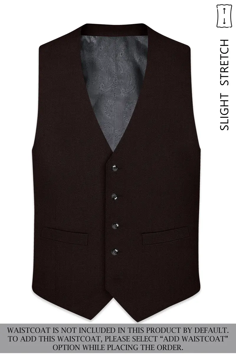 Hampton-Gondola Brown Diamond Textured Wool Rich Slight Double Single Breasted Suit 16
