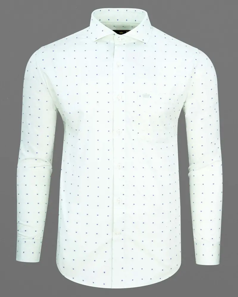 Harp Green Dobby Textured Premium Giza Cotton Shirt 5