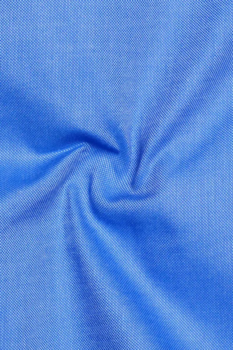 Havelock Blue Solid Oxford Premium Cotton Shorts 3