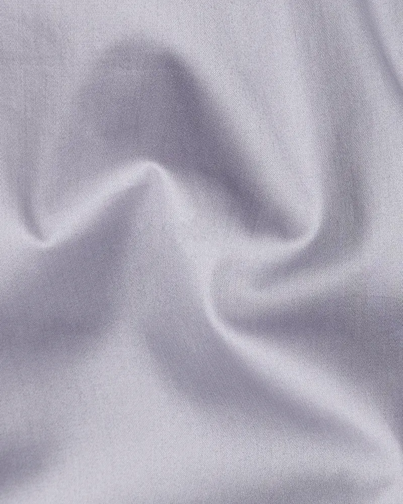 Haze Lavender Subtle Sheen Snake Pleated Super Soft Premium Cotton Tuxedo Shirt 3