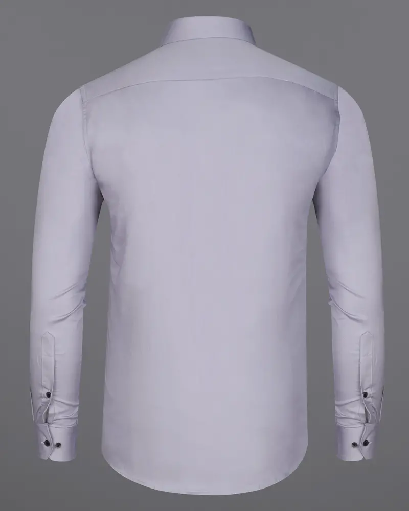 Haze Lavender Subtle Sheen Snake Pleated Super Soft Premium Cotton Tuxedo Shirt 7