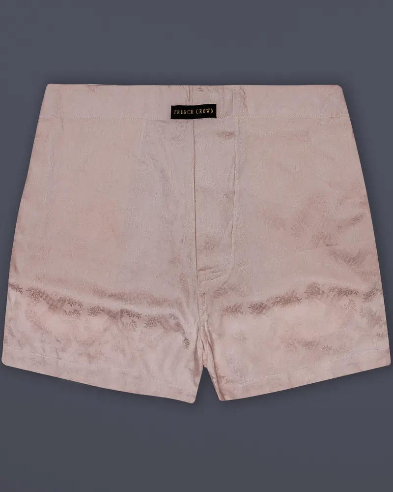 Hazel-Squirrel Cream Jacquard Textured Premium Cotton Boxer 1