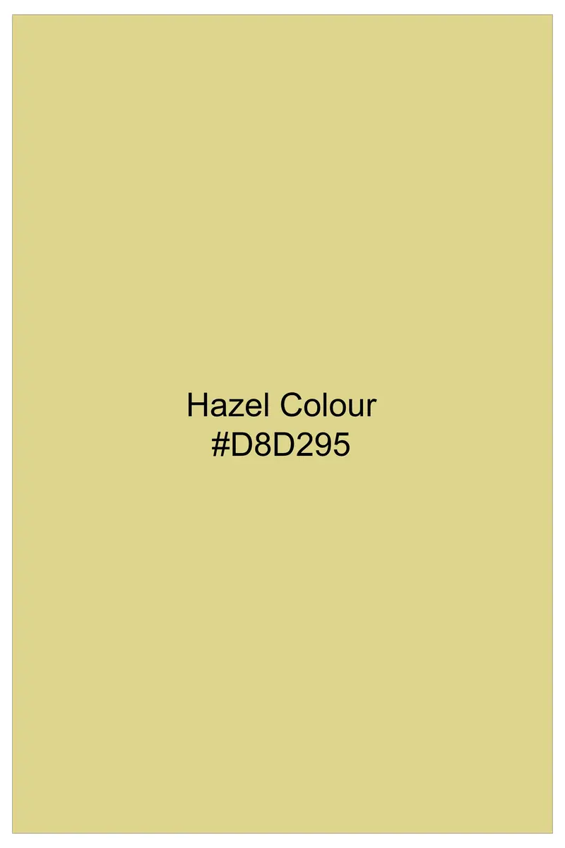 Hazel Yellow Striped Dobby Textured Premium Cotton Shirt 8