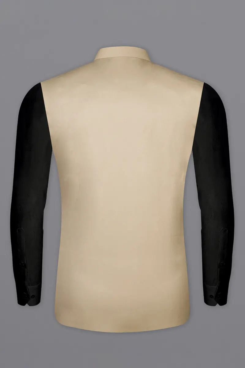Hazelnut Cream Subtle Sheen Designer Nehru Jacket 6