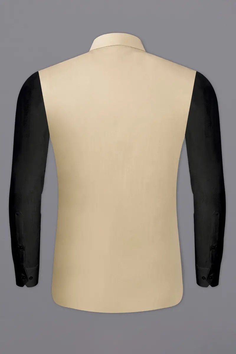 Hazelnut Cream Subtle Sheen Wool Rich Nehru Jacket 6