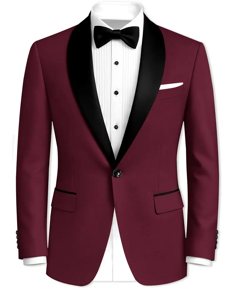 Heath Red Wool Rich Tuxedo Blazer 1