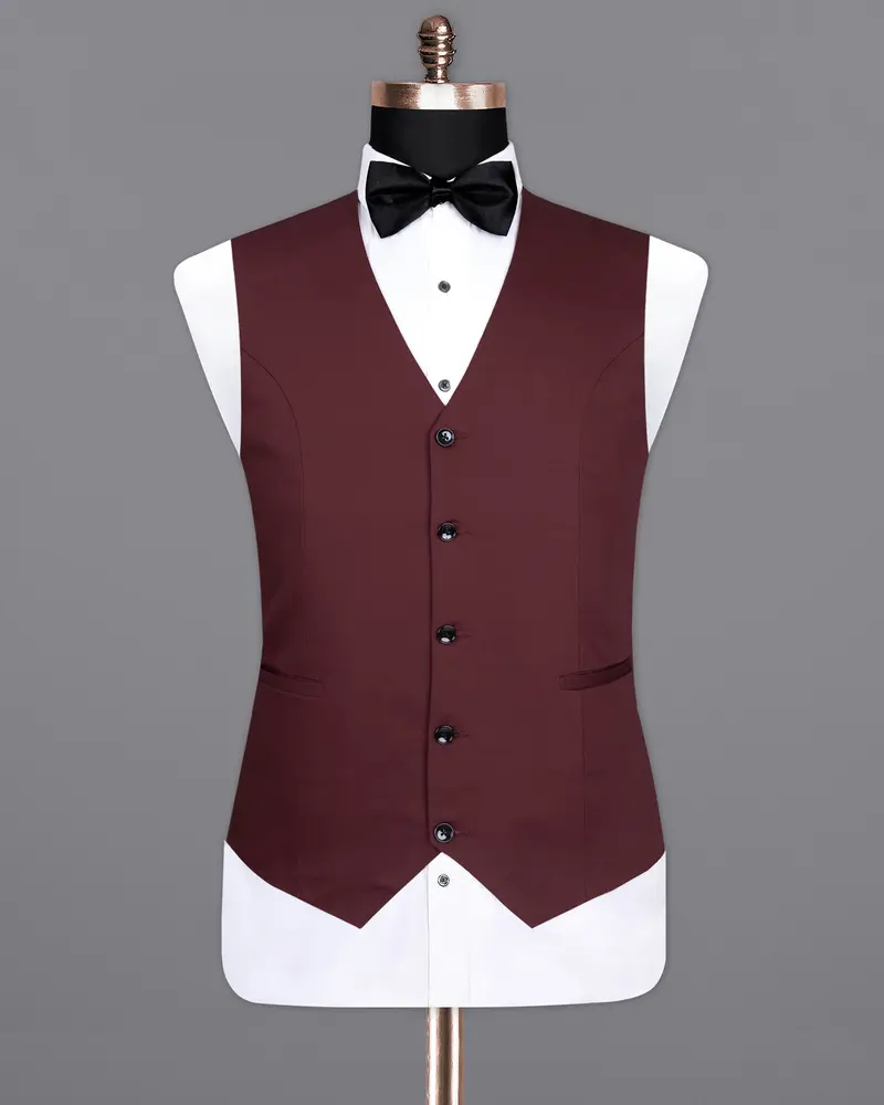 Heath Red Wool Rich Waistcoat 2