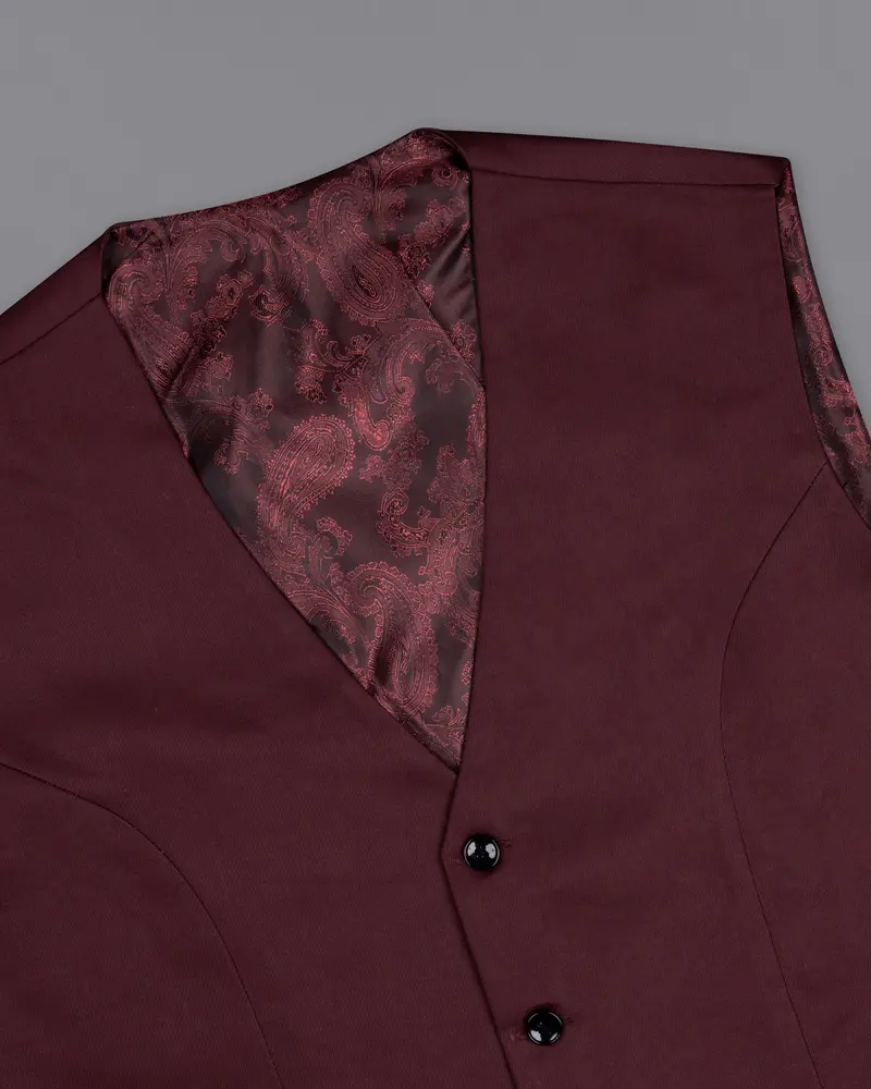 Heath Red Wool Rich Waistcoat 4