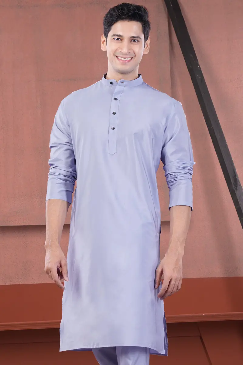 Heather Purple Subtle Sheen Viscose Kurta 2