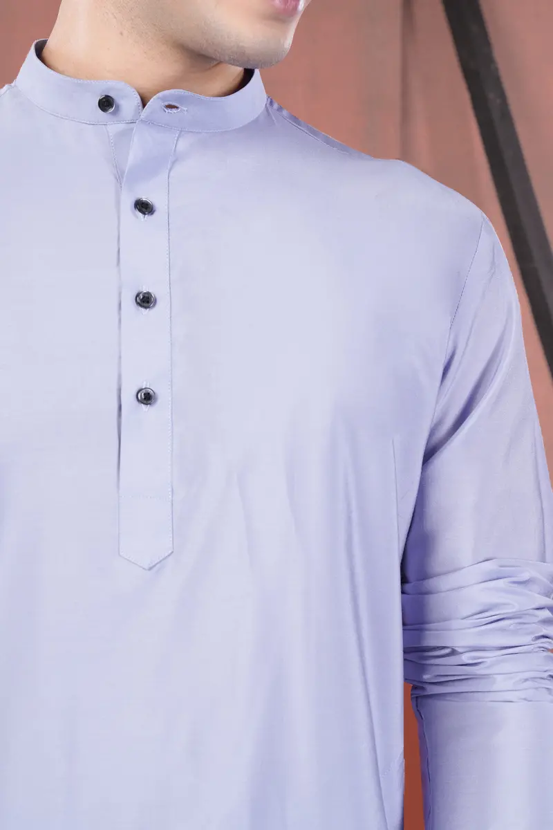Heather Purple Subtle Sheen Viscose Kurta 4