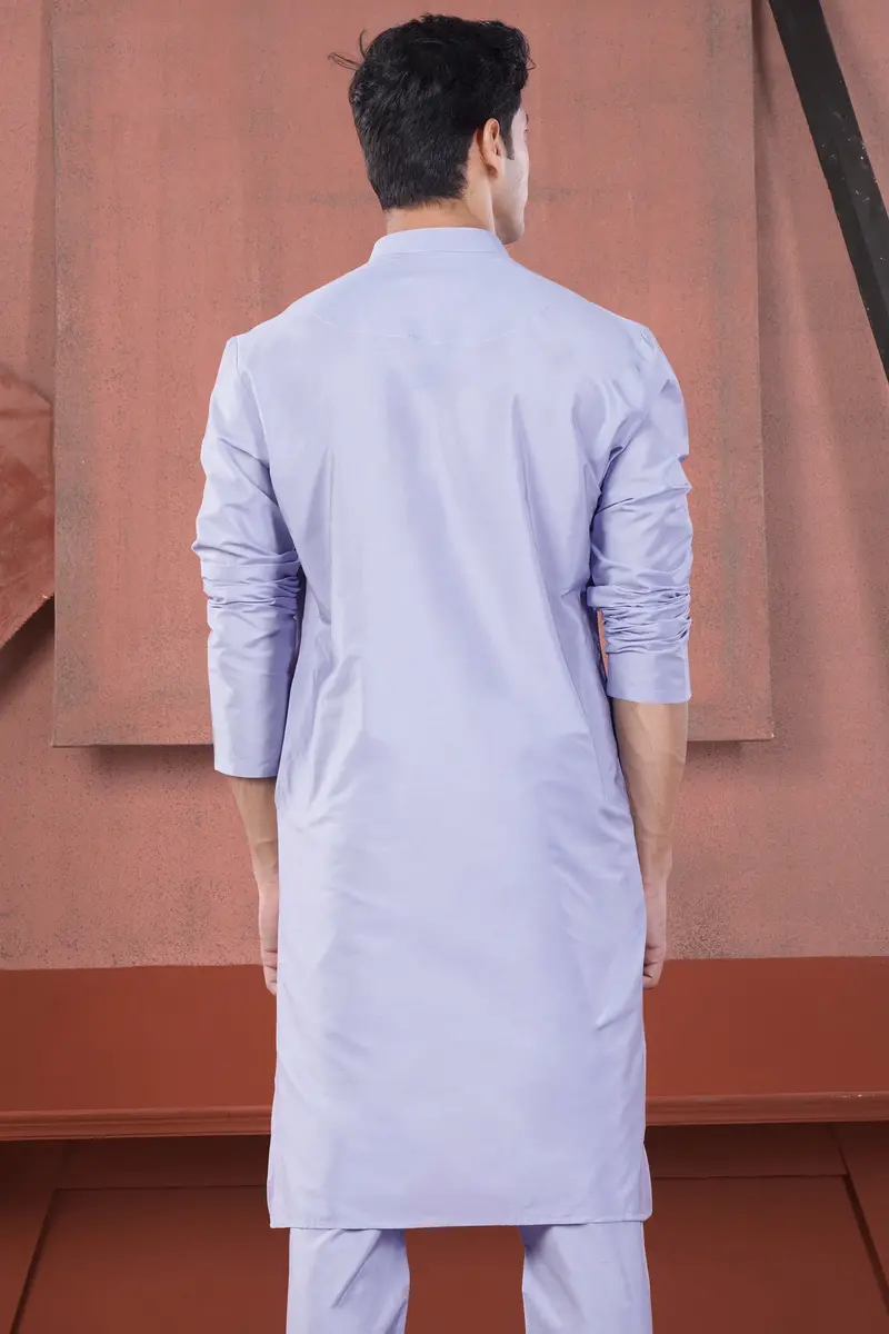 Heather Purple Subtle Sheen Viscose Kurta 7