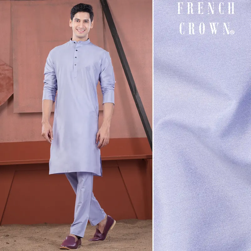Heather Purple Subtle Sheen Viscose Kurta Set 1