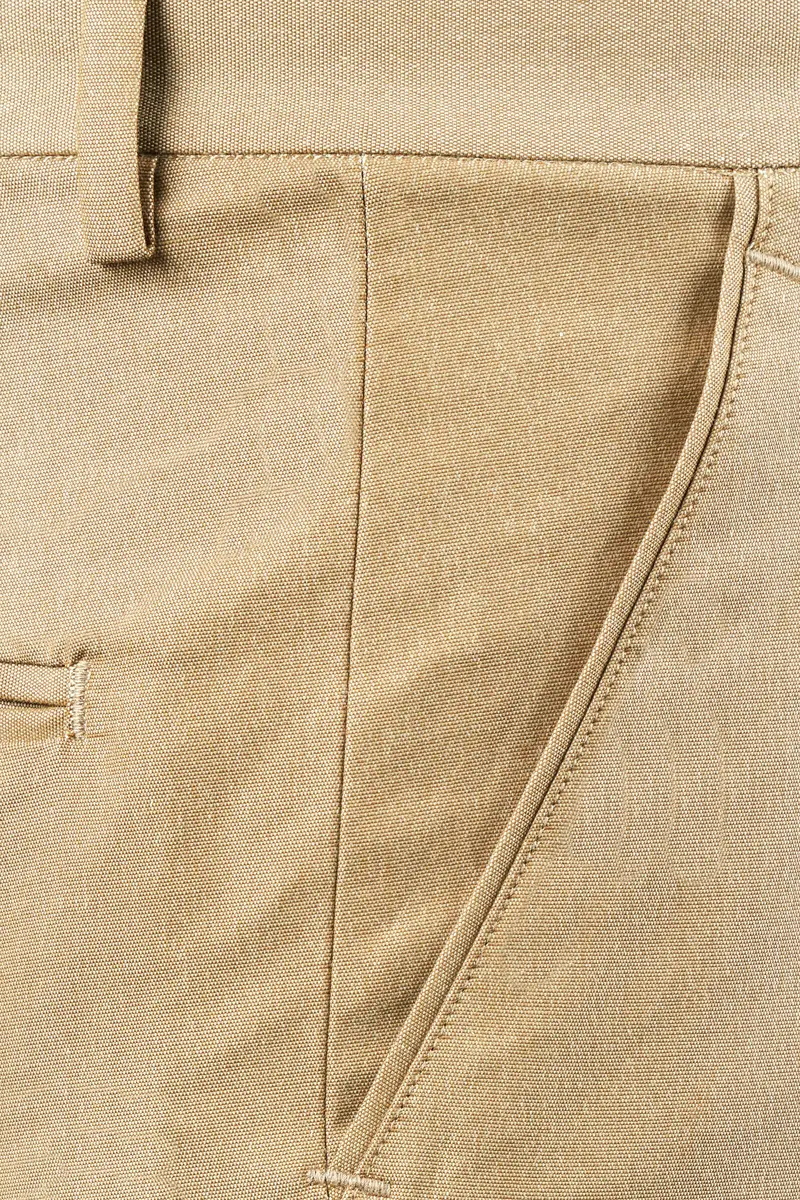 Heathered Light Brown Cross Placket Bandhgala Suit 13