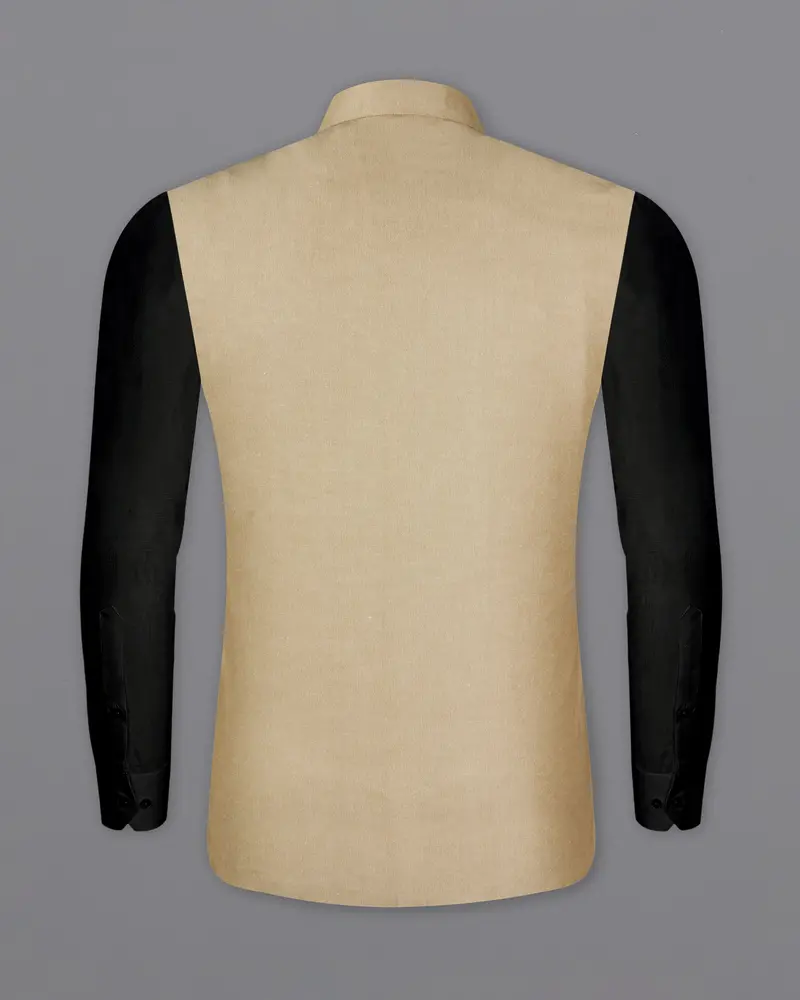 Heathered Light Brown Nehru Jacket 6