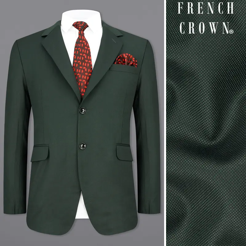 Heavy Metal Dark Green Single Breasted Blazer 1