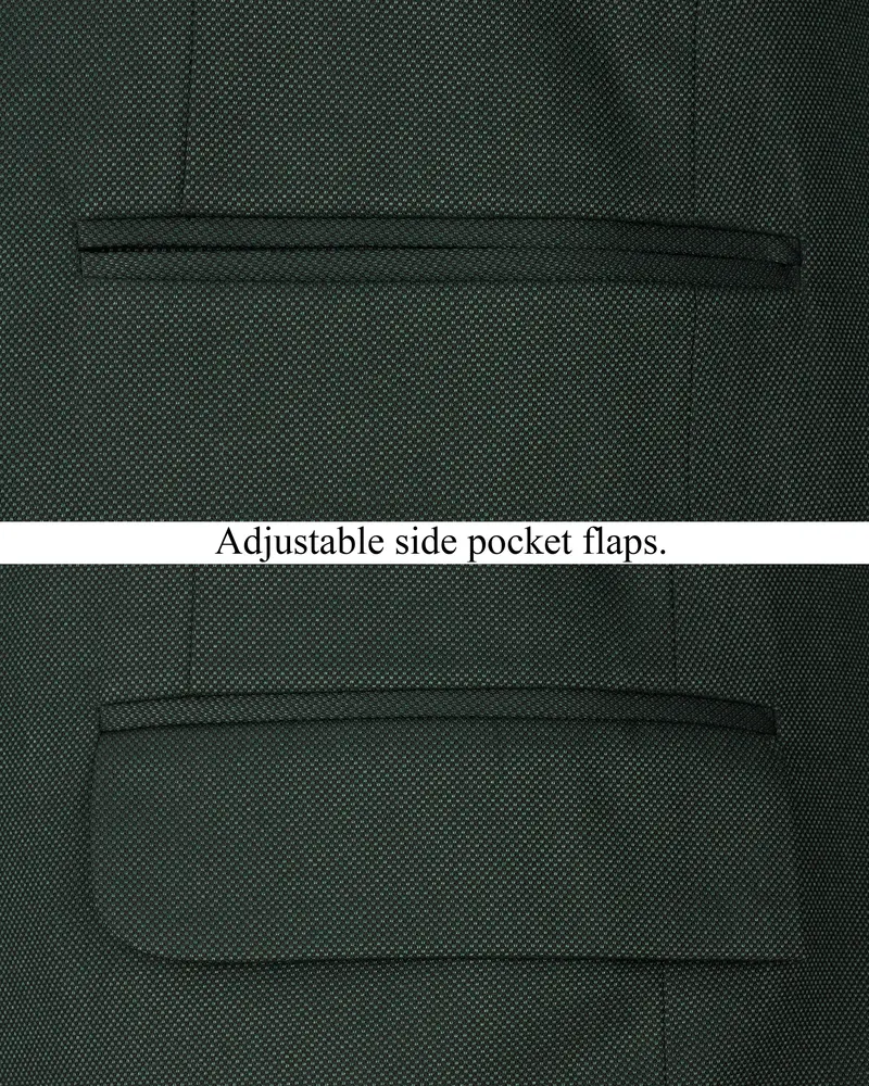 Heavy Metal Dark Green Single Breasted Blazer 5
