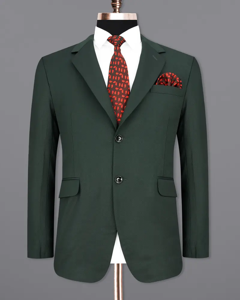 Heavy Metal Dark Green Single Breasted Blazer 8