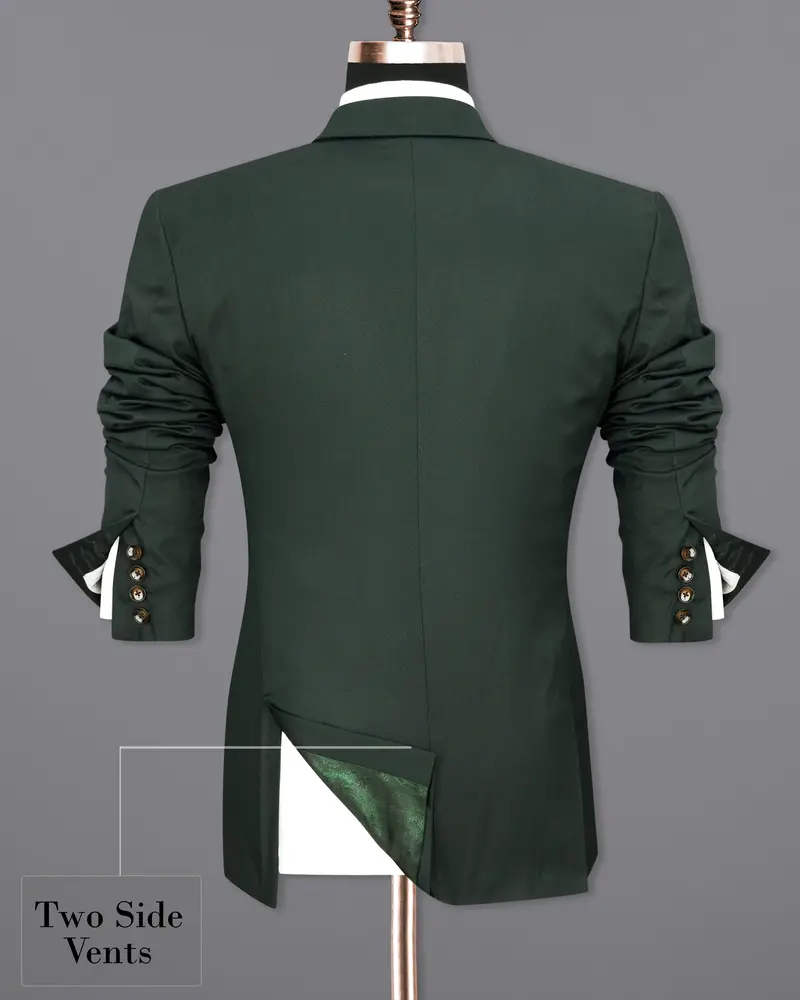 Heavy Metal Dark Green Single Breasted Blazer 9