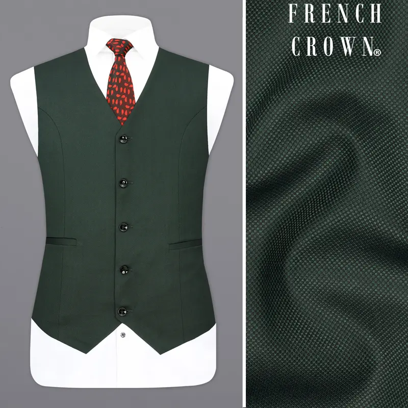 Heavy Metal Dark Green Waistcoat 1