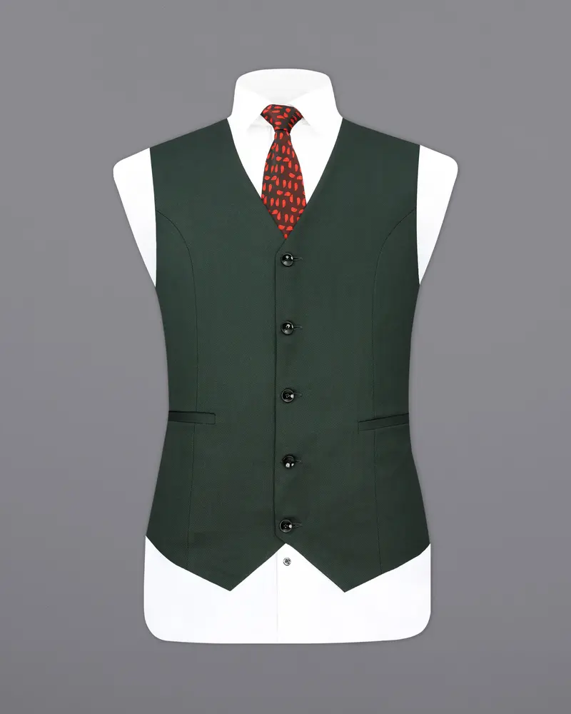 Heavy Metal Dark Green Waistcoat 2